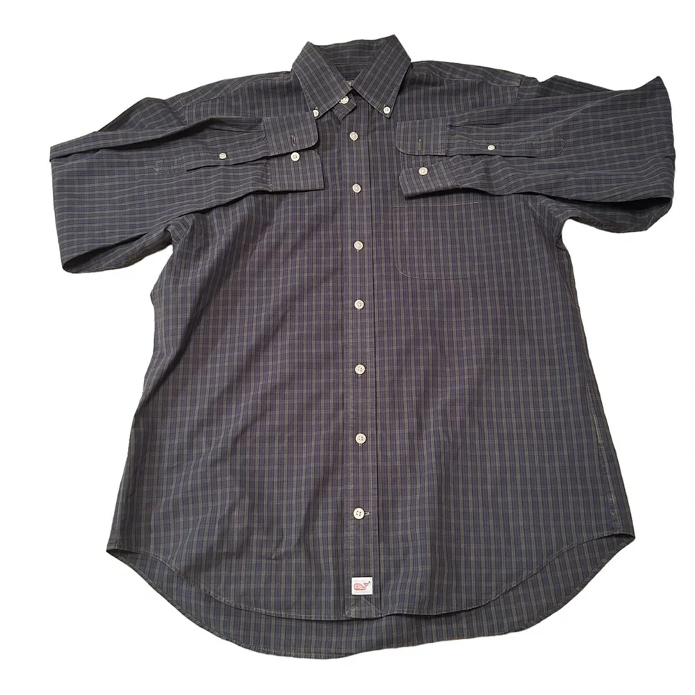 Vineyard Vines button down plaid shirt. - Picture 2 of 8